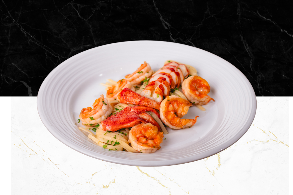 Le V Restaurant Patong Seaview French Restaurant in Patong, Phuket 83150 Thailand Lobster Pasta And Shrimps, Cognac Lobster Sauce